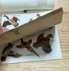 Vintage Dennison Wild Game Birds Stickers Booklet 8 Sheets Complete 48 stickers