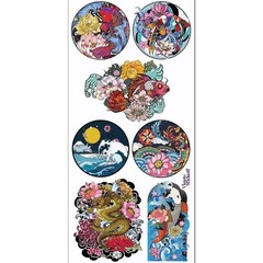 Violette Stickers – Japanese Flowers – 1 Japan Floral Art Sticker Sheet – Crafts