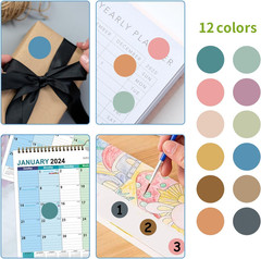 Boho 4200 PCS 0.75 Inch 12 Colors round Colored Dot Stickers