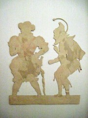 Crazy Vintage English Die Cuts of Clown & Jester w/ Unusual Costumes *
