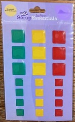 Joann Scrap Essentials 42 Tiles 2 Sizes Card Making Craft Scrapbook Stickers