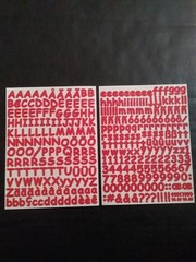 Creative Memories – Mini ABC/123 – Red Sassy Stickers – One Sheet