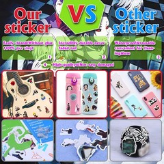 Arme Large Anime Stickers Mixed Pack,600Pcs Mixed with Classic Anime Theme