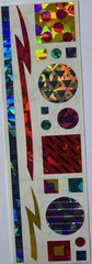 PRISMATIC SPARKLE PATTERNS Stickers(18pc)Mrs.Grossman’s •Shapes•Dot•Card Making•