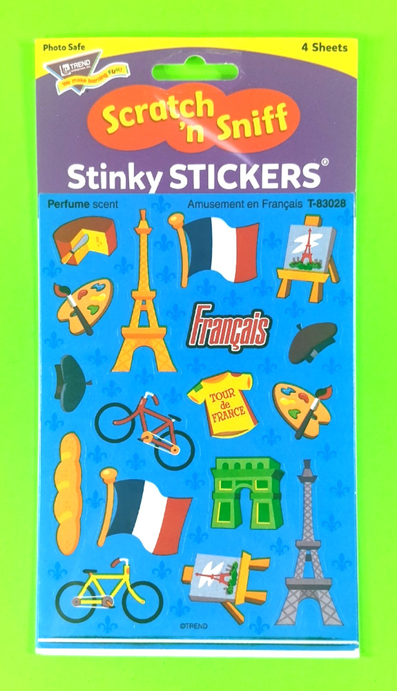 Trend Perfume Scented Amusement En Francais Stickers Pack 4 Sheets Retired