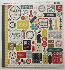 Carta Bella 12×12 Stickers-Variations-Well Played, Rough & Tumble, Haunted, More