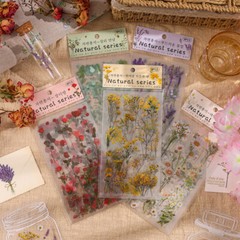 Pressed Dried Flowers Stickers Journal Planner Decals Scrapbook Crafts Resin Art