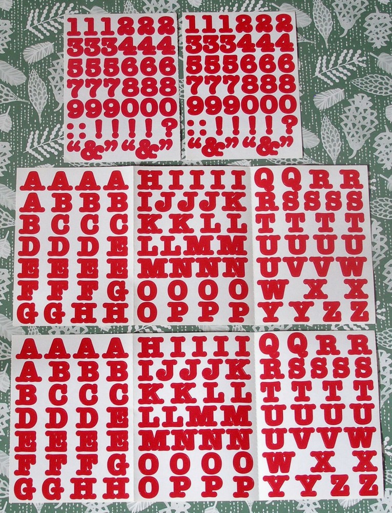 Creative Memories ABC/123 Bold Style Alphabet and Number Stickers – Red