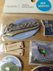 Recollections BRANSON MISSOURI Dimensional Stickers 9 Pieces