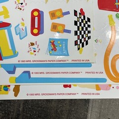 3 Vintage 1993 Mrs Grossman’s Full Sticker Sheets 6×8″ Stickers Yard Toys Kids