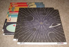Carta Bella 12×12 Double Sided Scrapbook Papers(4) ~ Space Academy Journal Cards