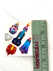 Vintage Sandylion Rocket Stickers Sheet Space Theme Holographic RARE