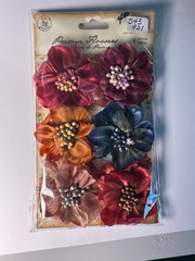 PRIMA FLOWERS LACE CROCHET, FABRIC, SATIN FOR SCRAPBOOKING WEDDINGS HAIR ECT…