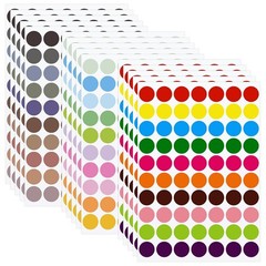 1050 Pcs Dot Stickers 3/4 Inch Colored Dot Stickers 30 Color Circle Coding Label