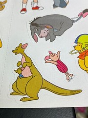 Winnie The Pooh Stickers Piglet Eeyore Tigger 7 Sheets 140 Stickers Vintage