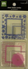GIRL SHEER FRAME COMBO Self-Adhesive stickers(4pc)Making Memories•Flowers•Clear•