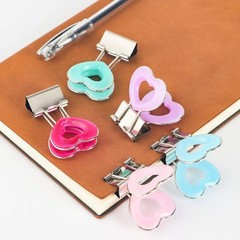 Heart Shape Medium Paper Clips, Binder Clips, Easy Grip, Assorted Color, Scho…