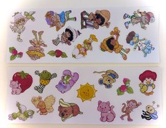 Strawberry Shortcake Stickers Original 1980s Retro Design! Paper Sticker Sheets