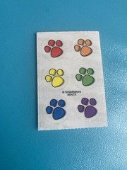 SmileMakers Colorful Paw Prints Sticker Module 2×4 Inches