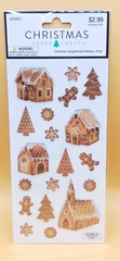 Christmas Paper Crafts Gingerbread 19pc Stickers, BRAND NEW