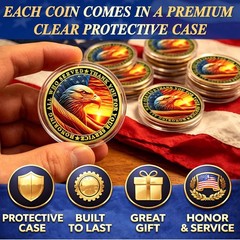 ASmileIndeep Bulk 82 Pcs Military Challenge Coins – Thank You for Your Service