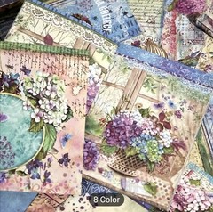 Assorted Lots Beautiful Retro Flora Floral Double-Sided Scrapbooking Paper