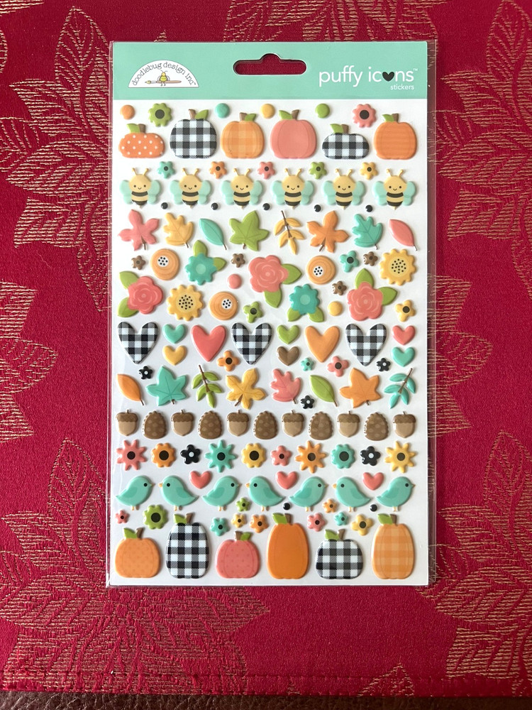YOU CHOOSE – NEW PUFFY ICON DOODLBUG 3D STICKERS – FALL GARDEN SOOO CUTE