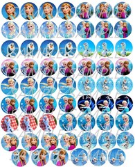 SET of 100-1″ PRECUT «FROZEN» BOTTLECAP IMAGES Hairbows,Scrapbooking