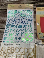 Lot of 8 Packages of Scrapbooking Letter Stickers – Variety of Styles and Brands
