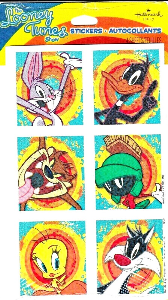 Hallmark Looney Tunes Stickers – Bugs Bunny, Marvin, Daffy, Sylvester, Tweety
