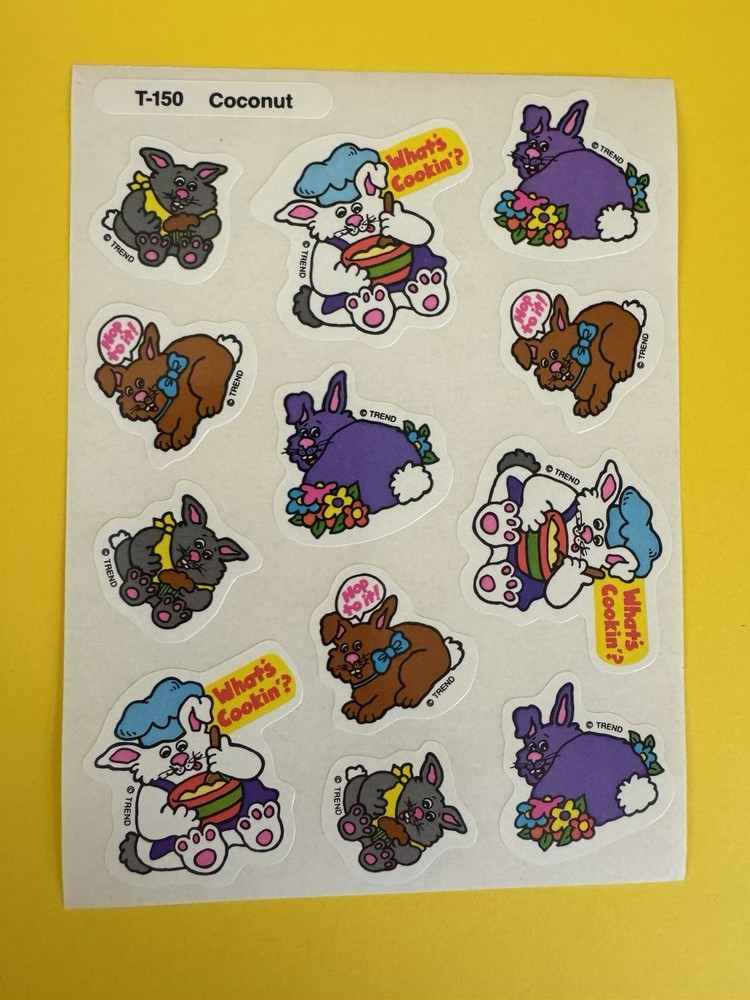 Vintage Trend Enterprises Scratch And Sniff Stinky Stickers Sheet 80’s