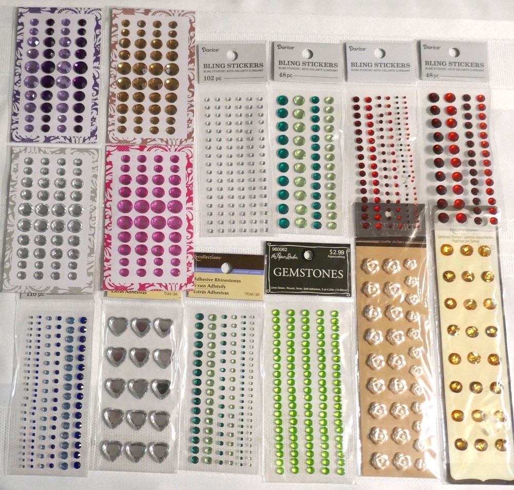 JUST GLITZ! 14 PACKS MIXED LOT-DARICE, JOLEE’S,RECOLLETIONS AND MORE! 850 PIECES