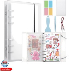 Reusable Sticker Album with Pockets, 100 Sheets, Blank Sticker Book with Twee…