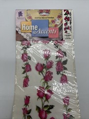 Provo Craft Home Accents Rub On Transfers Floral Borders Pink Roses Vintage 1999