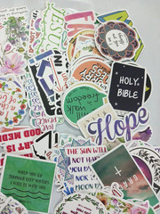 Inspirational Christian Stickers for Water Bottle, Laptop, Bible Verses, 300 pc