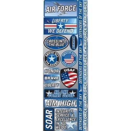 Signature Series 2012 Cardstock Combo Stickers 4.25″X12″-Air Force