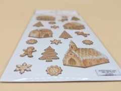 Christmas Paper Crafts Gingerbread 19pc Stickers, BRAND NEW