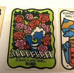 13 Vintage Mello Smello Stickers ’80s Scratch and Smell Orange Chocolate Roses +