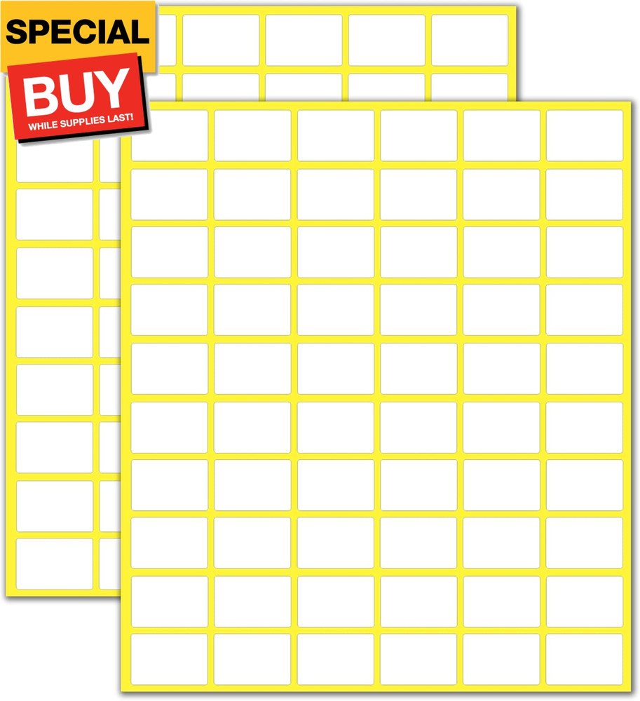 (900 Pack) 0.75″ x 0.5″ – Price Stickers, Small White Labels Stickers