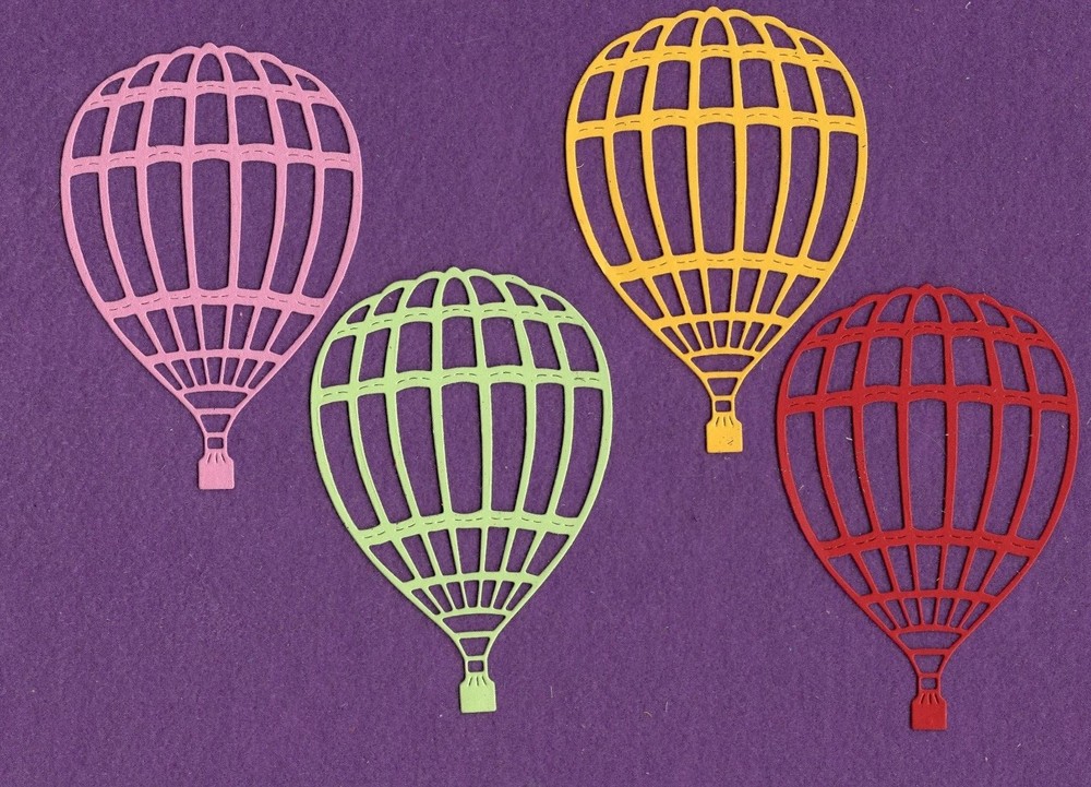 HOT AIR BALLOONS die cuts scrapbook cards