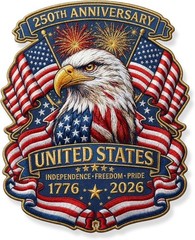 Celebrate America’s 250th Anniversary with 2-Pack Eagle & Flag Vinyl Decals