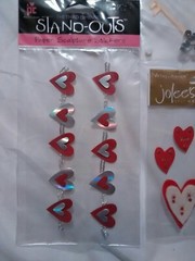 1 Stand-outs Paper Sculpture 3D Stickers Hearts Scrapbook Craft Collage 4 pkg R3