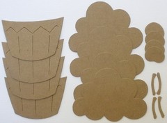 {4} LARGE CUPCAKE Unfinished Chipboard Die Cuts – 3 1/4″ x 4″