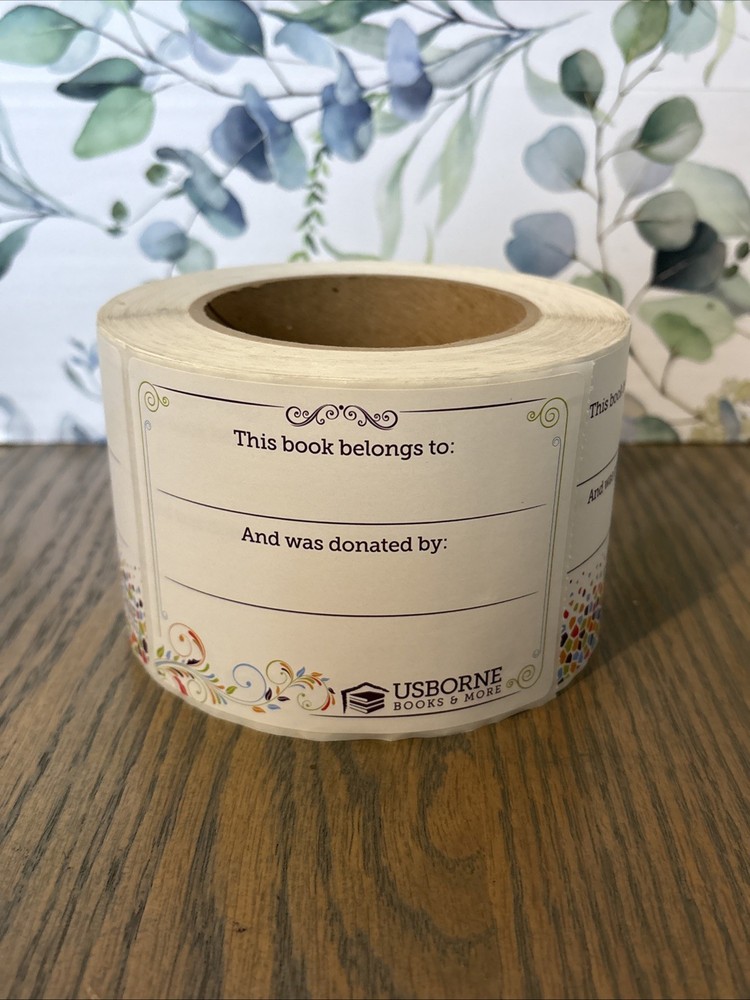 Roll Of Usborne Books & More “This Book Belongs To And Was Given By” Stickers