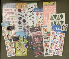 Vintage 90s-2000s Scrapbooking Stickers Lot: School/Animals/Disney/Sports/Baby