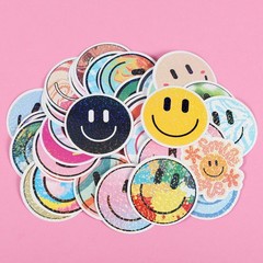 50PCS Smiling Glitter Stickers, Cute Water Bottle Stickers for Kids, for Teac