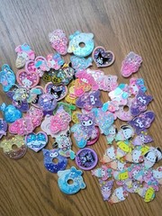 Sanrio Shaker Charms , Acrylic Flatbacks, Lot Of Hello Kitty Acrylic Charms