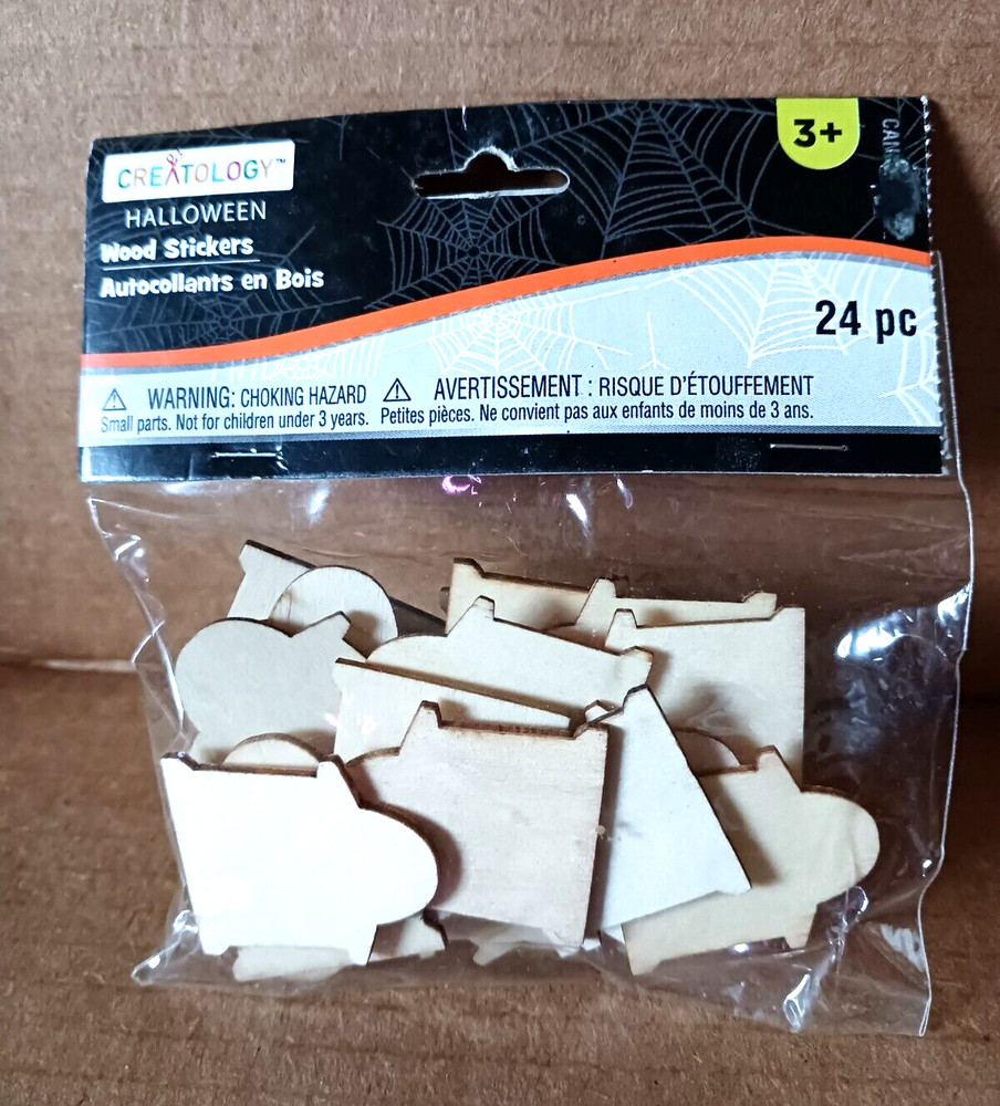 NEW Set of 3 (72pc) CREATOLOGY Halloween Wood Stickers Mini Tomb Stones