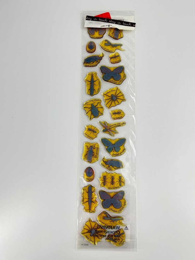 AGC Inc. Insect Bug Puffy Stickers 1 Sheet