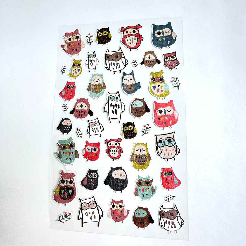 Cute Little Owl Planner Stickers Foil Accents Scrapbooking Bullet Journals